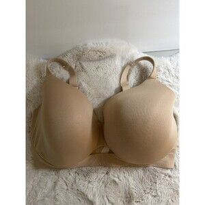 Soma 38DDD Bra Taupe Vanishing Back Full Coverage Underwire Back Closure